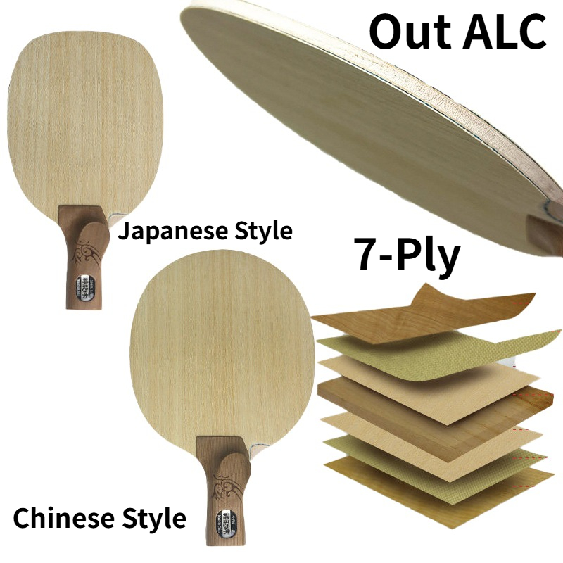 Table Tennis In Chinese - Chińskie/Japońskie uchwyty typu Penhold, 7-warstwowa deska